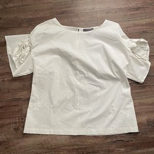 Pea in pod maternity white blouse